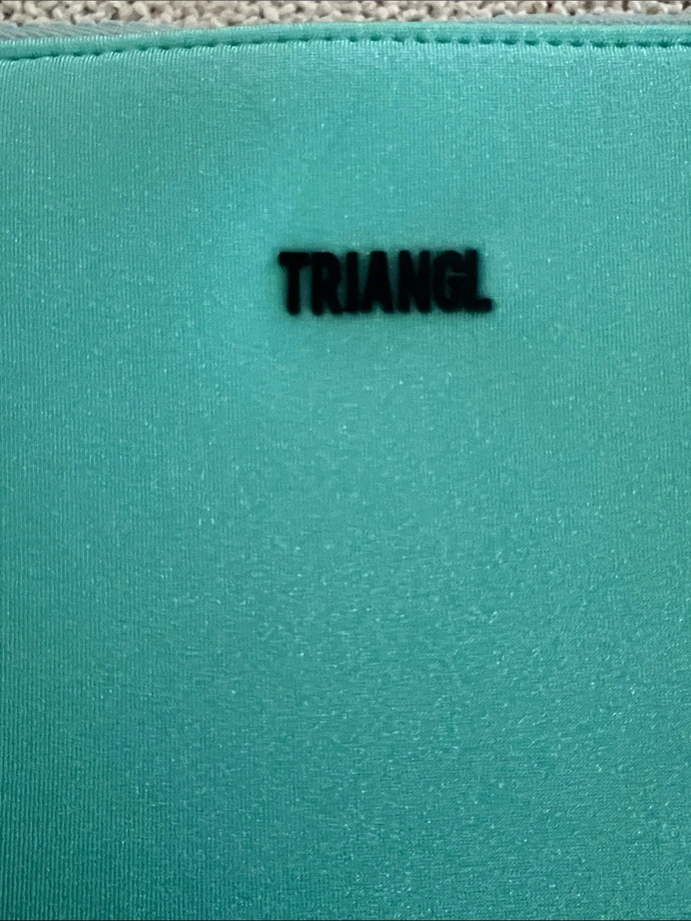 NWT triangl swimwear Blue Bloss Check Tie-Side Triangle Bikini size Small